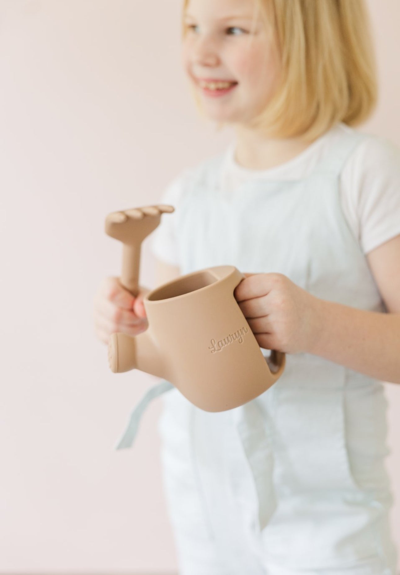 Personalized Silicone Gardering Can and Rake Toy